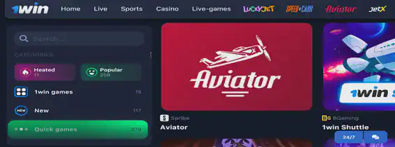 Aviator game by 1win
