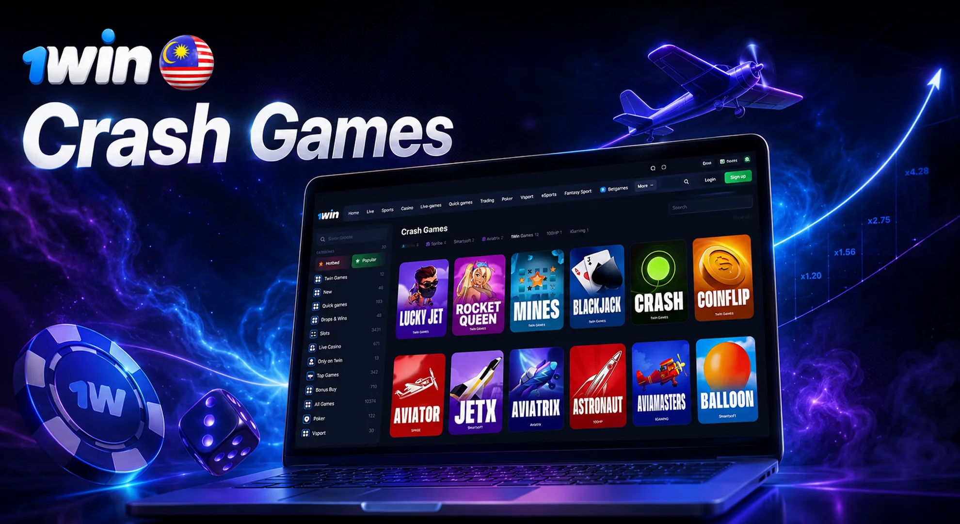 1win crash games
