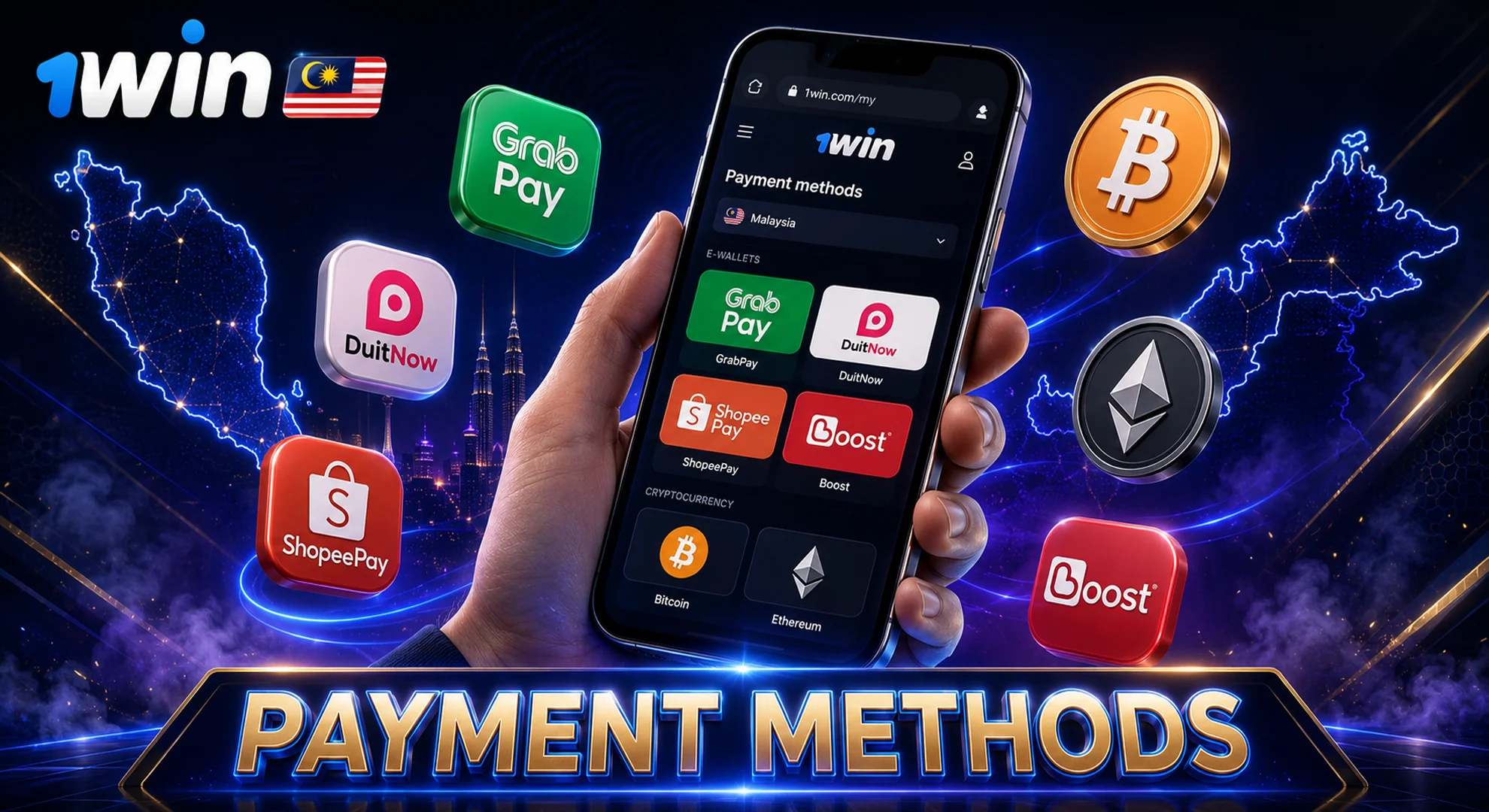 1win payment methods malaysia