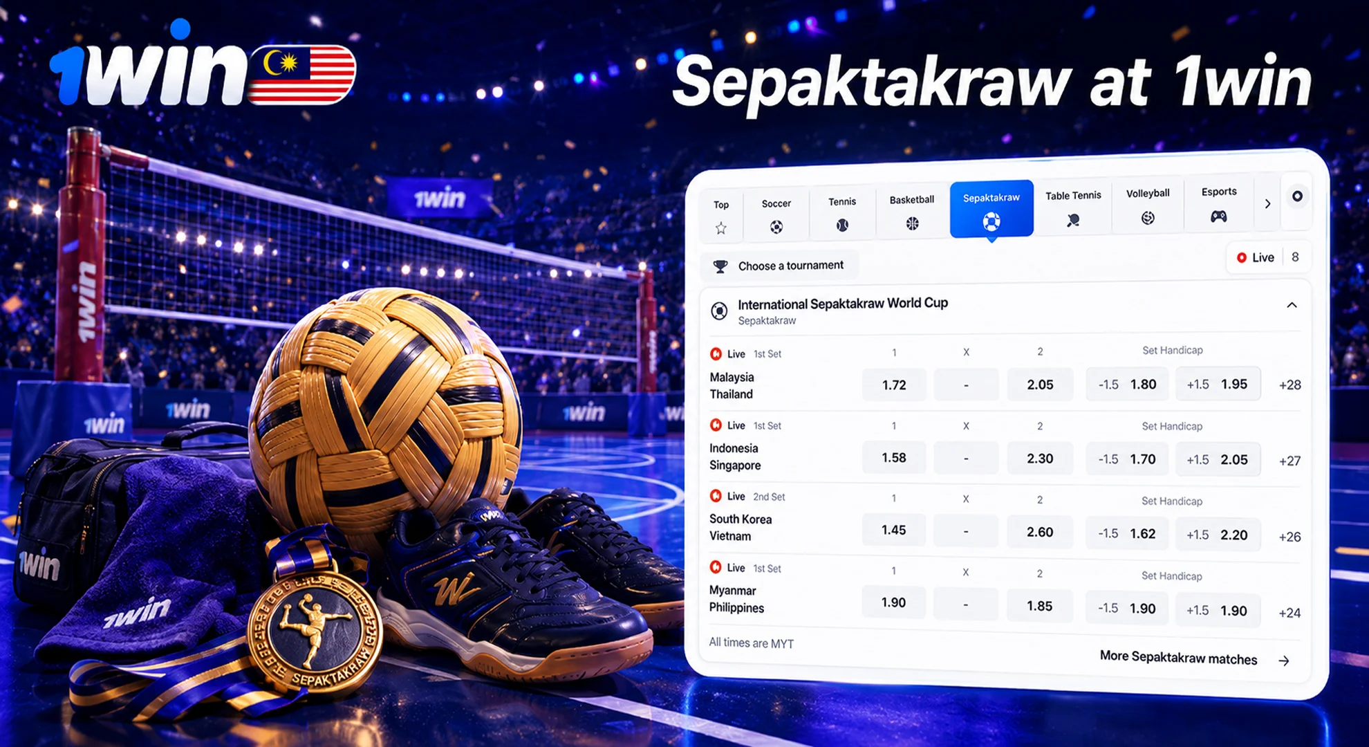 bet on 1win sepaktakraw