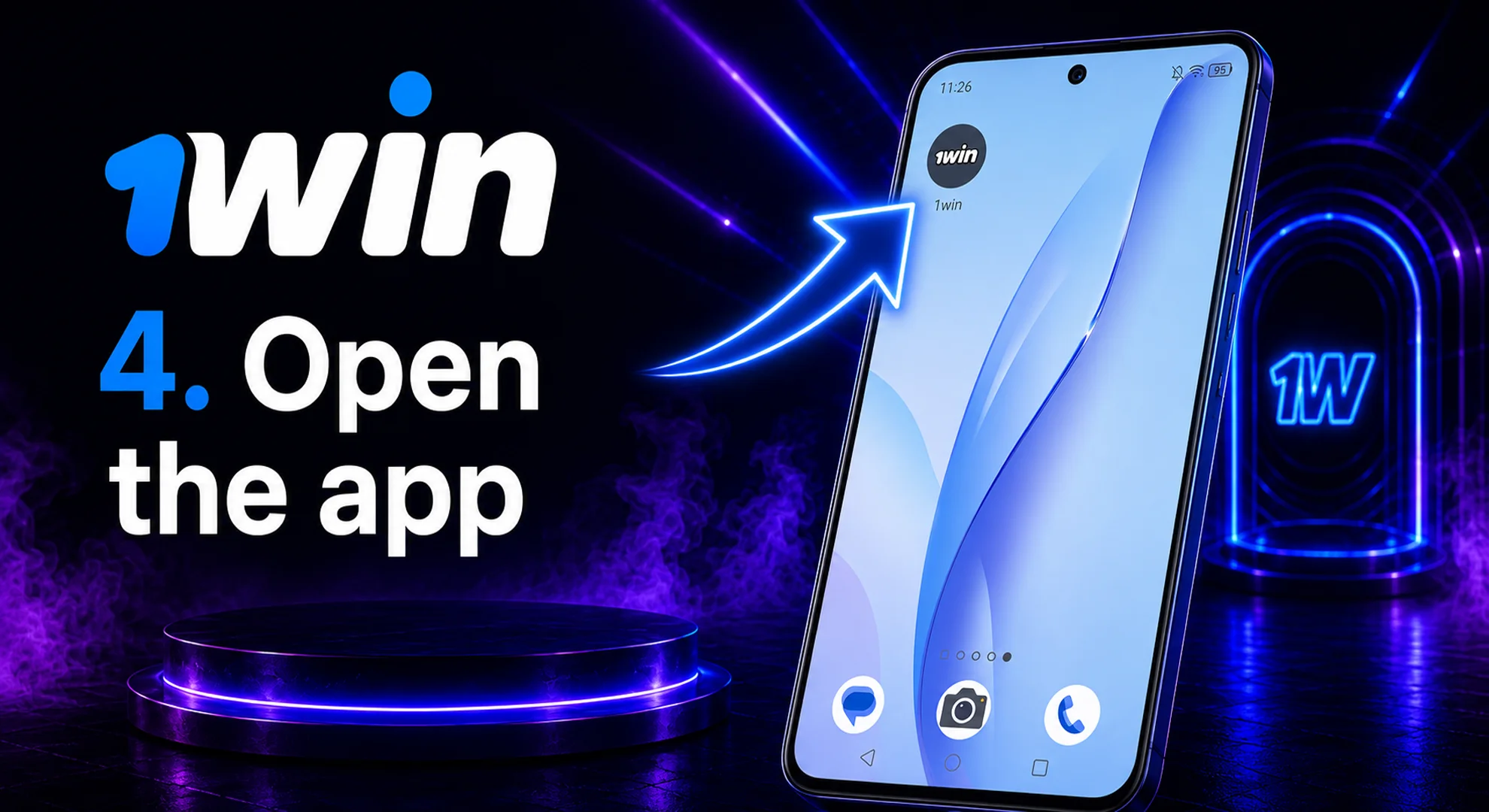 launch 1win app and start play