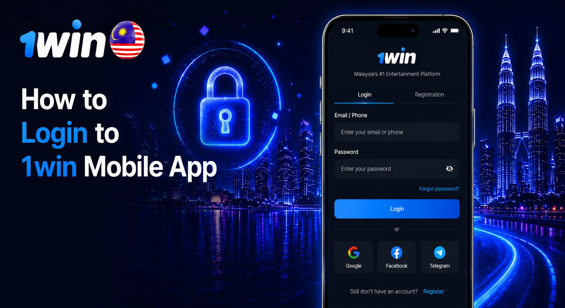 how to log in to 1win mobile app