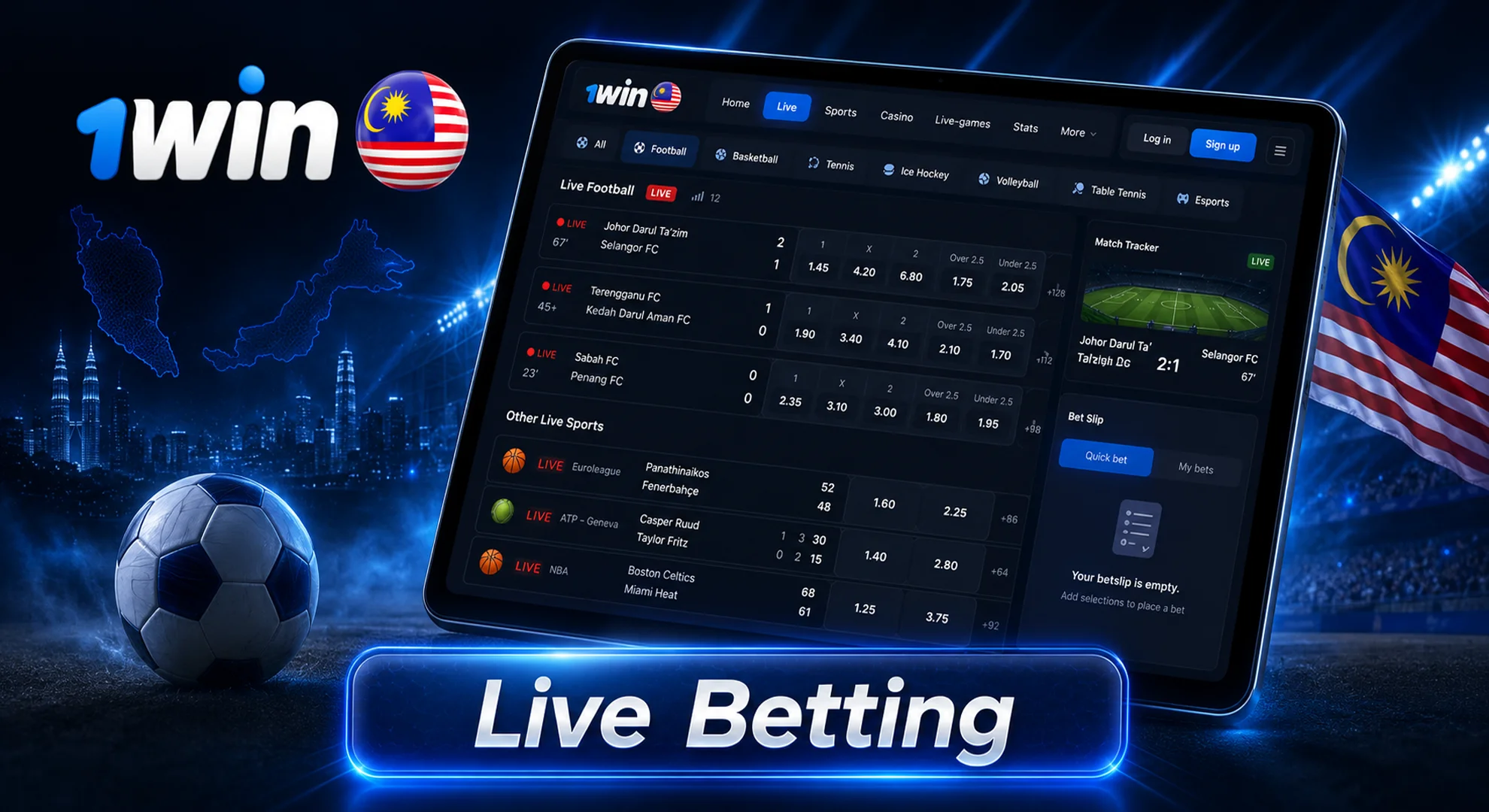 1win live sports betting