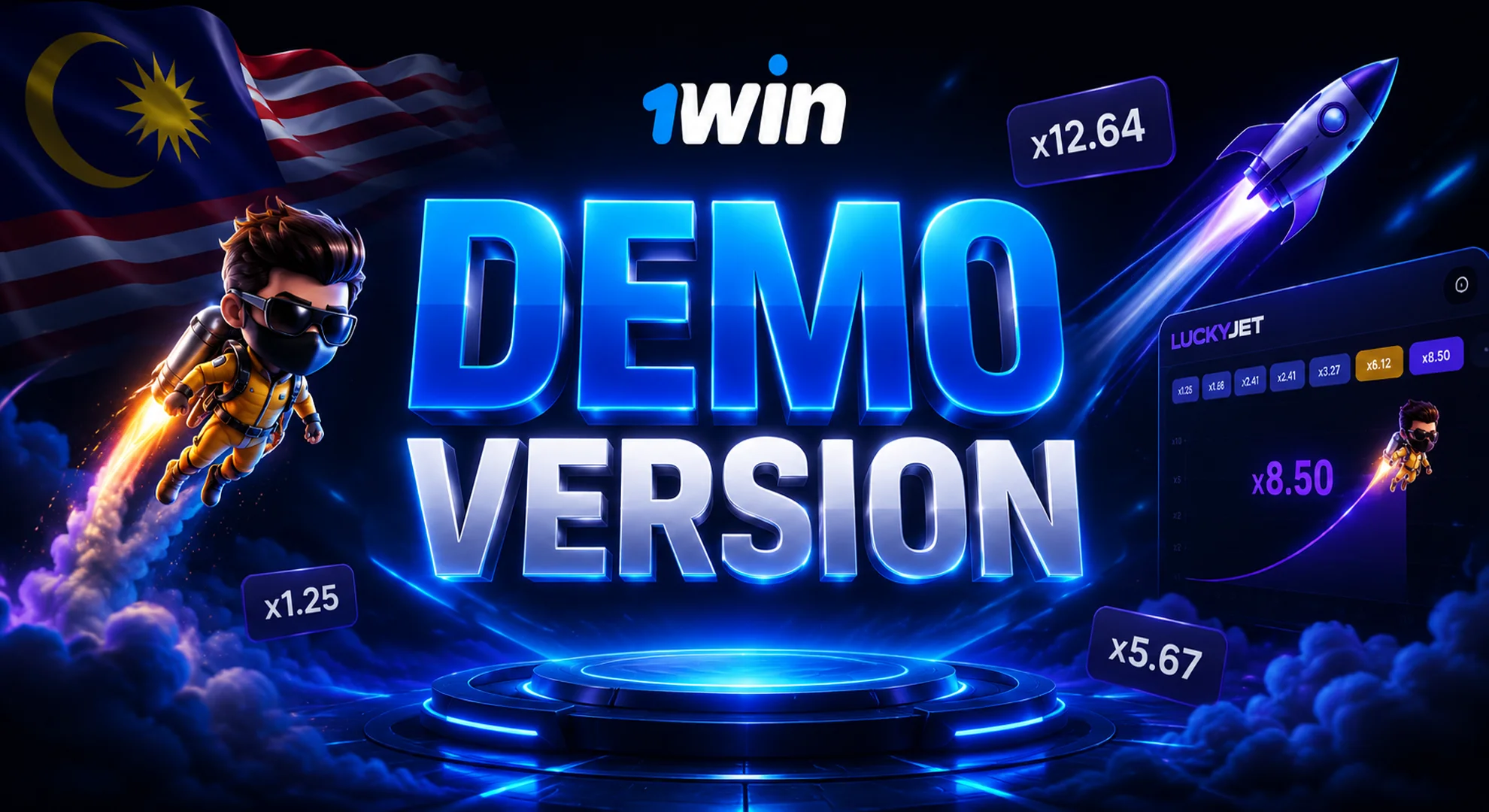 play 1win lucky jet demo version