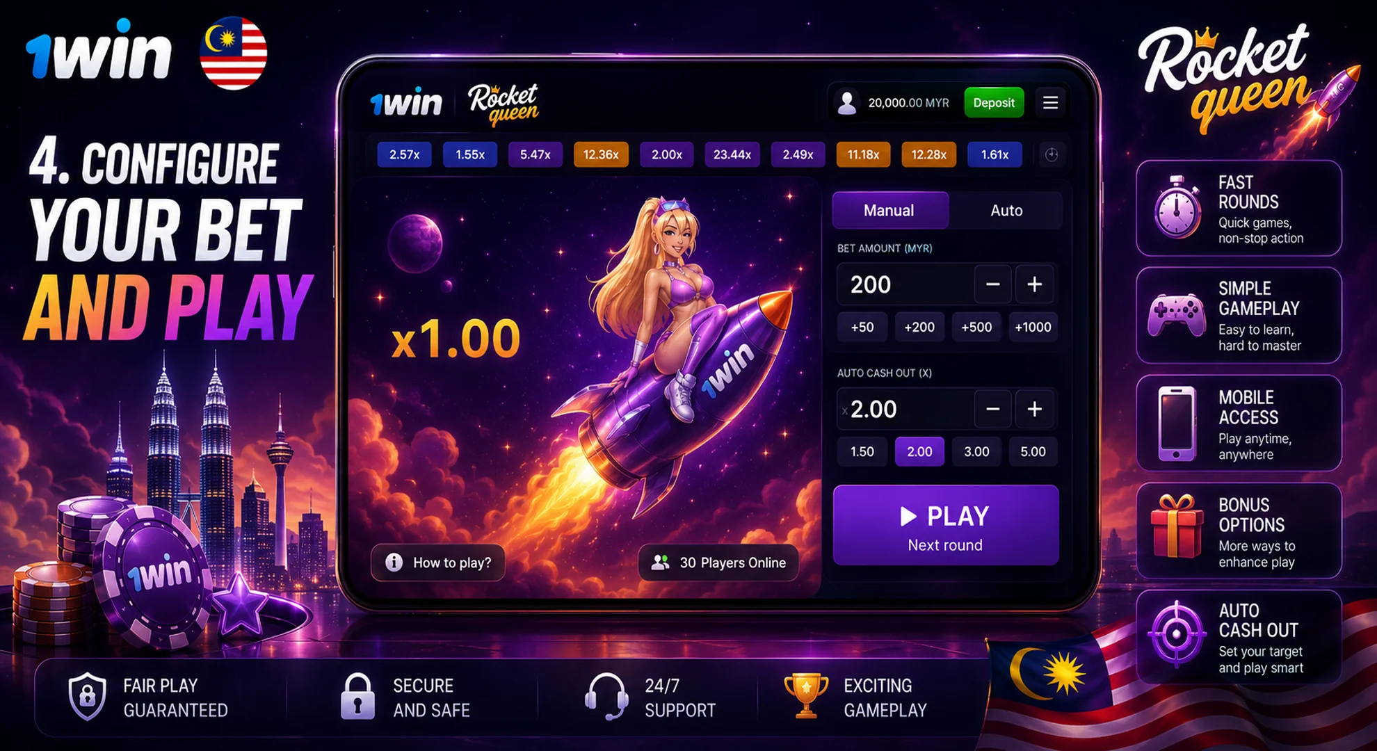 configure your bet and play