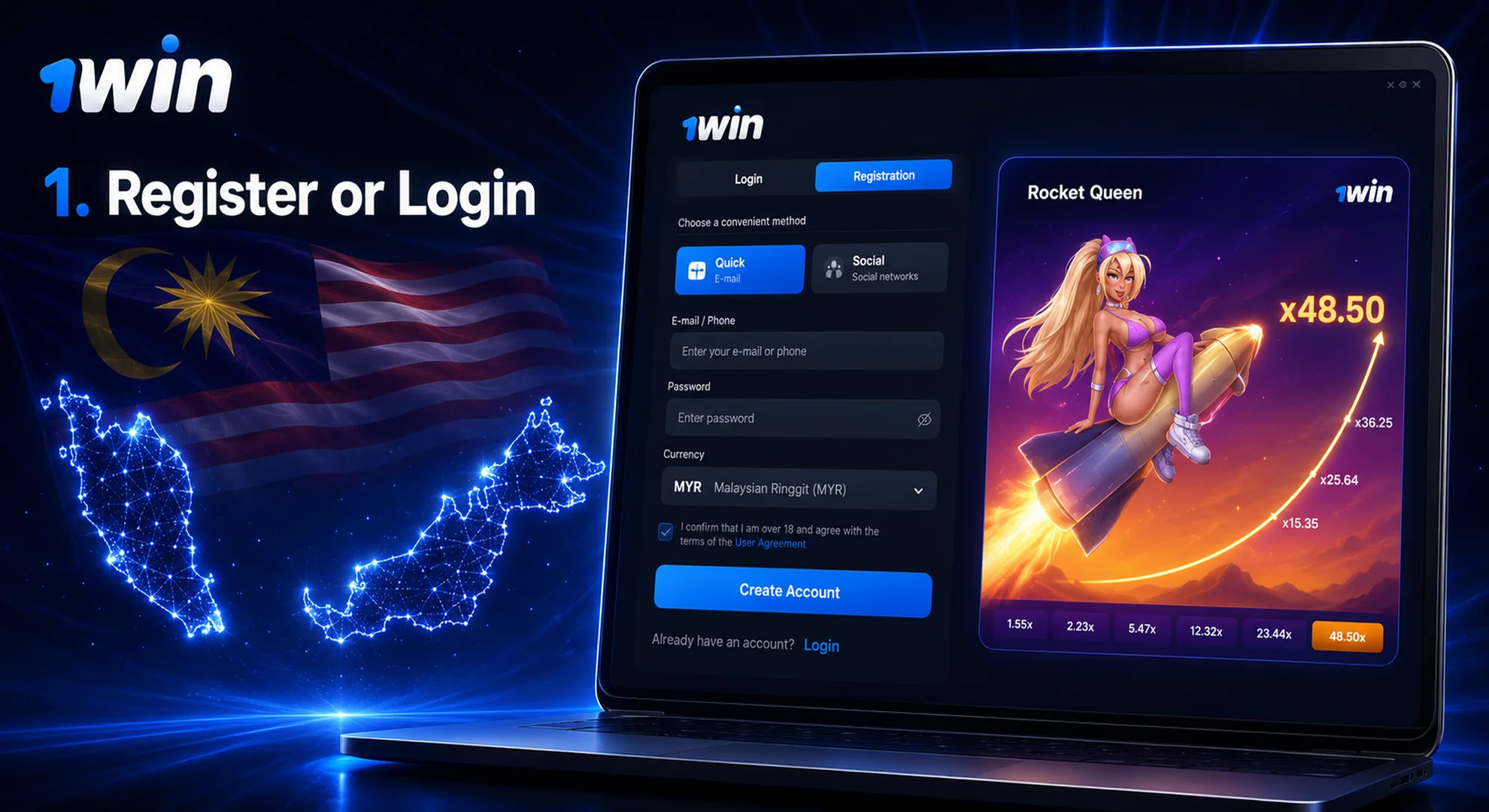 register or login