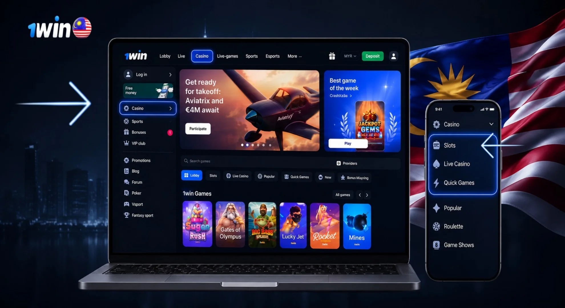 enter the casino page