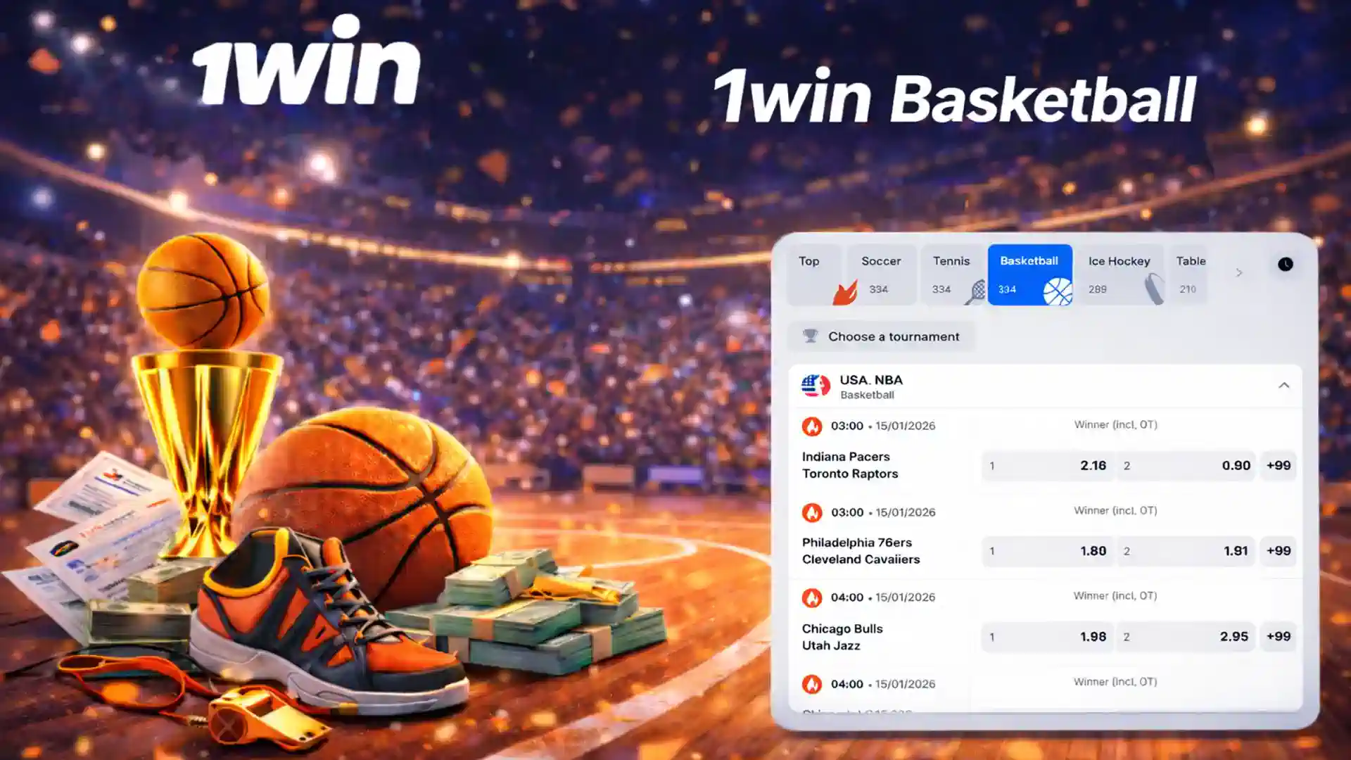 1win Malaysia basketball betting with live NBA odds
